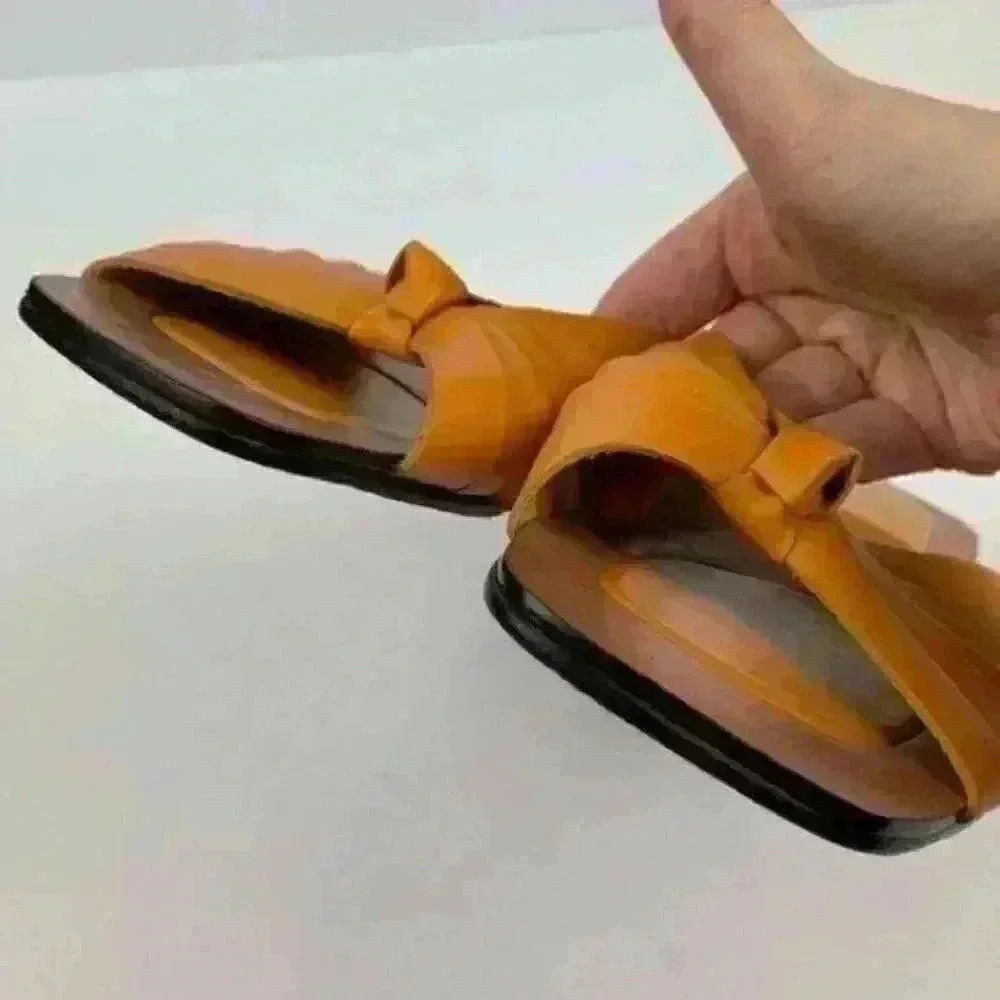 Cole Haan country sandals size 7.5 yellow leather coastal granny 90s vintage